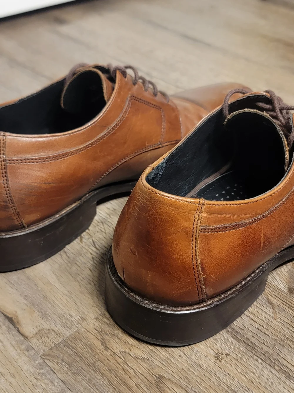 Johnston & Murphy Brown Leather Cap-Toe Derby Oxfords